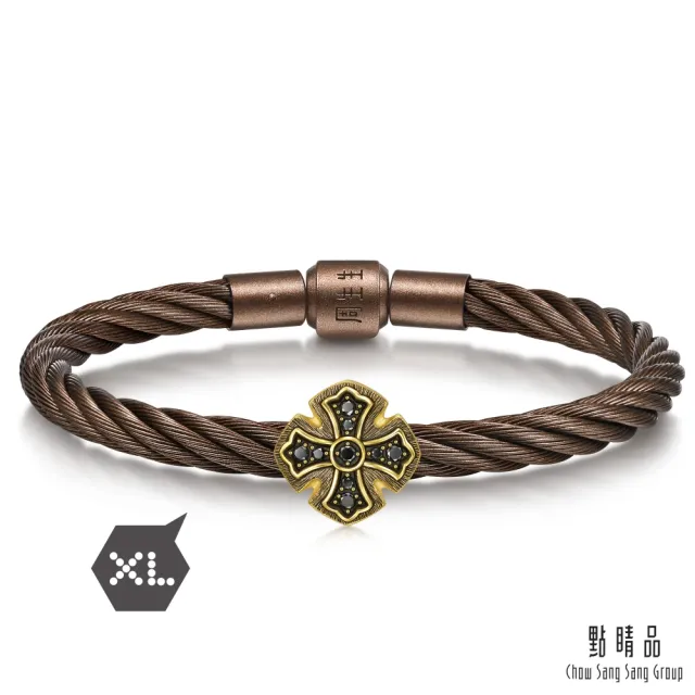 【點睛品】Charme XL 信勇前行 黃金黑鑽石串珠