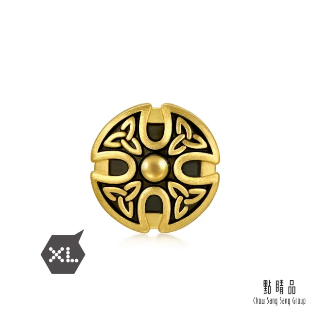 【點睛品】Charme XL 永恆守護 黃金黑鑽石串珠