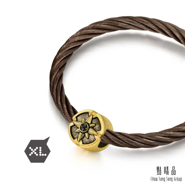 【點睛品】Charme XL 乘風領航 黃金黑鑽石串珠