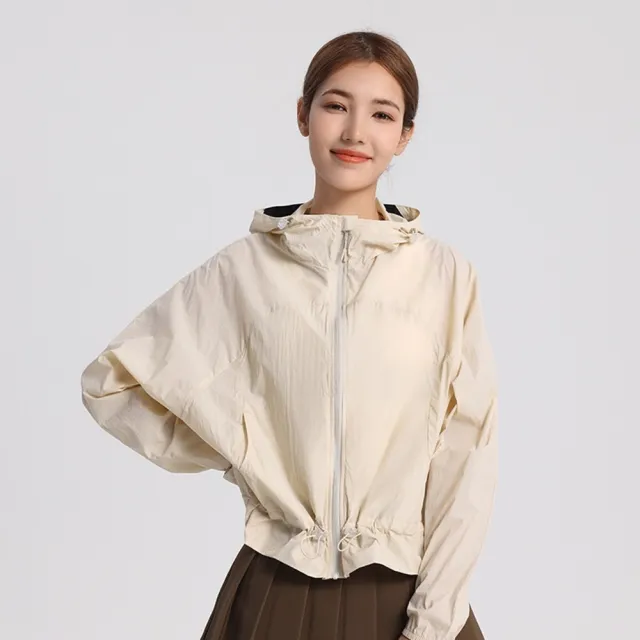 【米蘭精品】現貨+預購 防曬外套速乾冰絲連帽外套(女防曬衣4色74ks102)
