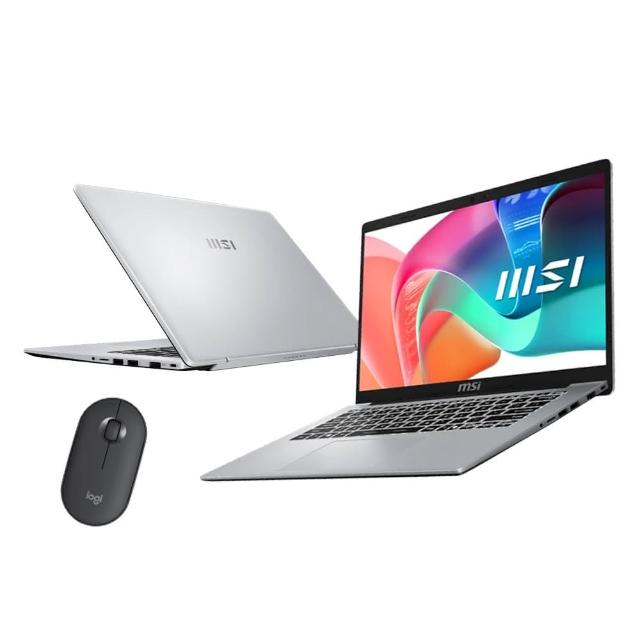 羅技滑鼠★【MSI 微星】14吋i7 輕薄效能筆電(Modern 14/i7-1355U/16G/512G SSD/Win11/F13MG-200TW)