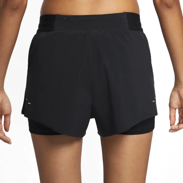 【NIKE 耐吉】As Nk Swift Df Mr 2n1 Shrt 女款 黑色 雙層 中腰 運動 短褲 HJ5377-010
