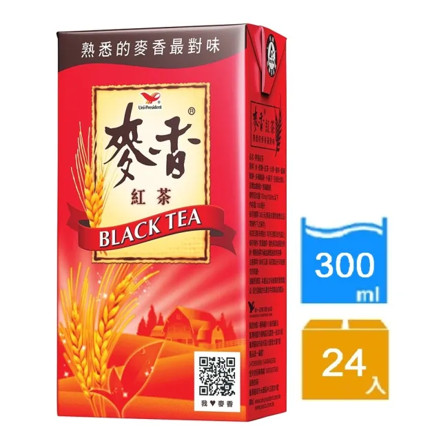 【麥香】300mlx24入/箱(任選紅茶/綠茶/奶茶)(中元)