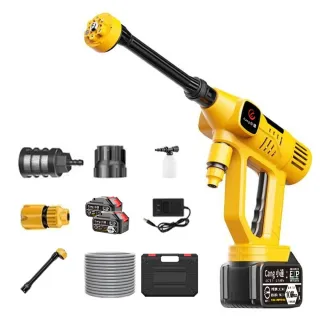 【Cang小達】洗車機 高壓洗車機 無刷工業級十節兩電(帶電量顯示/十檔位調速☆BSMI:R3E558☆)