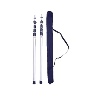 【野一夏】兩入組鋁合金伸縮天幕桿｜帳篷支架支撐桿-贈收納袋(露營必備支撐裝備天幕桿 伸縮固定器)