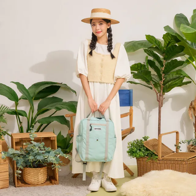 【OUTDOOR】雙11 風格前線-14吋電腦後背包-藍色 OD143306BL