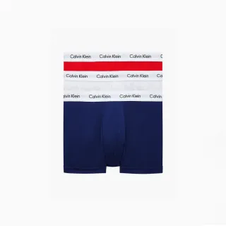 【CALVIN KLEIN】官方旗艦館 CK Cotton Stretch 低腰貼身短版四角褲（3件組）_拼色
