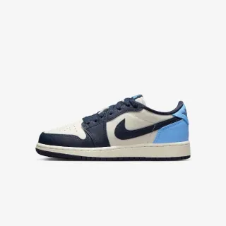 【NIKE 耐吉】AIR JORDAN 1 RETRO LOW OG GS 女鞋 大童 休閒鞋 運動鞋 黑白藍(CZ0858400)