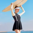 【Heatwave 熱浪】泳衣連身裙女款前拉鍊新款長袖防曬高級感專業大碼游泳館專用泳裝(83324/M-3XL)
