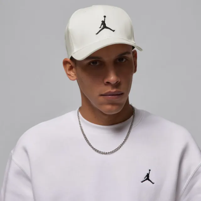 【NIKE 耐吉】U J RISE CAP S CB SPRT 白 喬丹 棒球帽 運動帽 遮陽帽(HJ0627-133)
