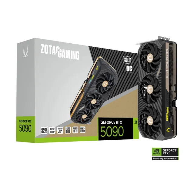 【ZOTAC 索泰】組合★GAMING GeForce RTX 5090 SOLID OC 顯示卡(V+1000W+B850+鍵盤+32型螢幕)