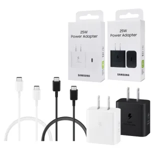 【Samsung 三星】for S25 S24系列 25W快充旅充組(附原廠盒裝T2510充電器+三星製造雙Type C線)