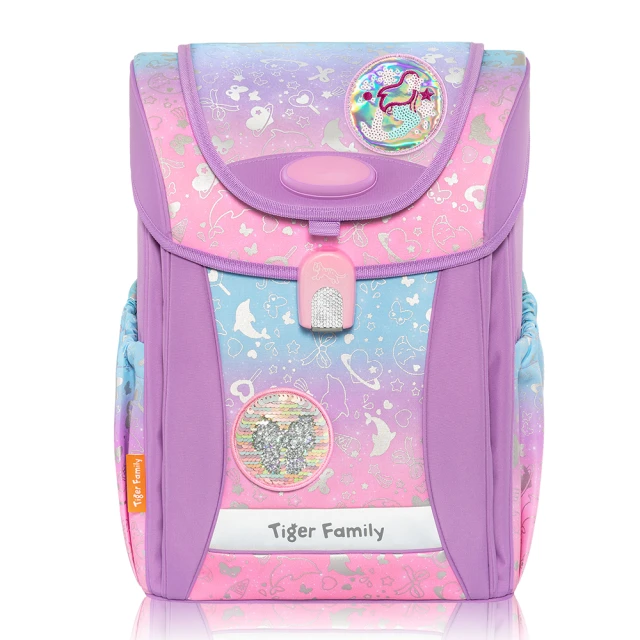 【Tiger Family】學院風護童安全燈超輕量護脊書包Pro 2S-全新升級版(125-150CM適用 努拉一家推薦)