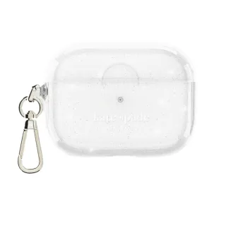 【KATE SPADE】AirPods Pro 1/2代 保護殼套 閃亮銀(硬殼/耳機套/耳機殼)
