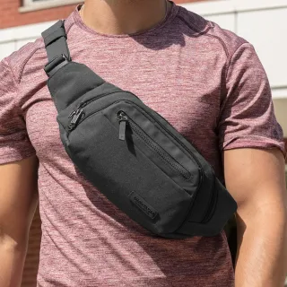 【Travelon】美國 Metro三層防盜腰包 黑  / 隨身包 貼身包    暑假出遊