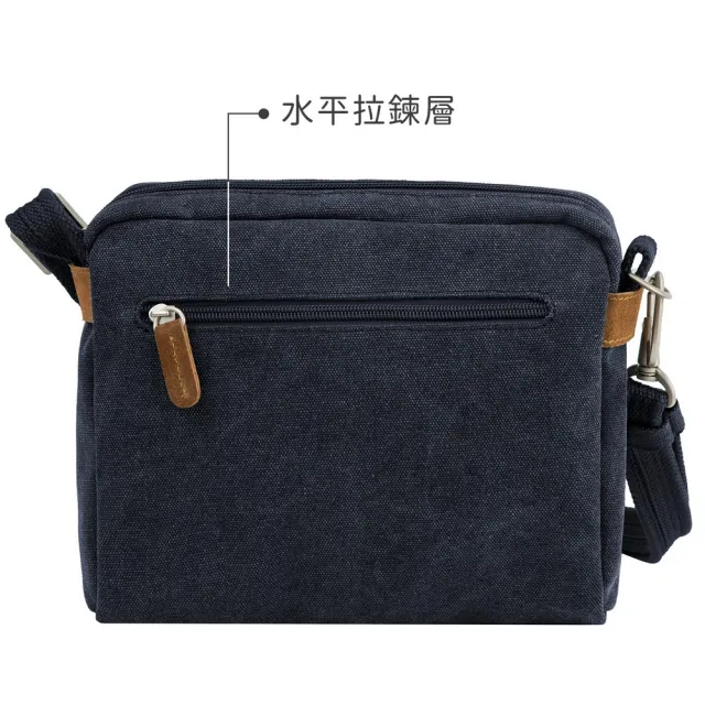 【Travelon】美國 三層弧型防盜斜背包 牛仔藍 / 側背包 斜背包 背帶包 防搶包 防盜包 送禮 男 女