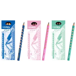 【德國LYRA】Groove三角洞洞鉛筆-6入(左右手 小一 開學 免握筆器 網紅推薦)