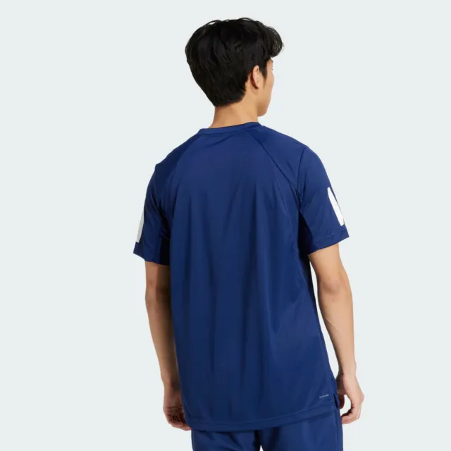 【adidas 愛迪達】Club 3str Tee 男 T恤 運動上衣 休閒短袖 藍 亞版(JN5730)