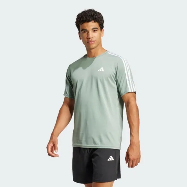 【adidas 愛迪達】Tr-es Base 3s T 男 T恤 運動上衣 休閒短袖 綠 亞版(JC5397)