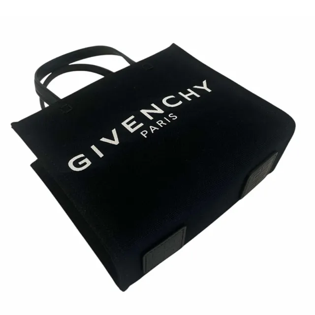 【GIVENCHY 紀梵希】.G-Tote 字母印花帆布手提斜背包(黑色)