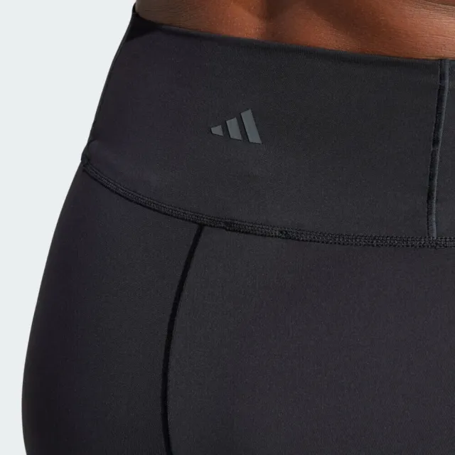 【adidas 愛迪達】All Me 5inch L 女 緊身/內搭褲 5吋短版緊身褲 瑜伽 黑 亞版(IL7325)