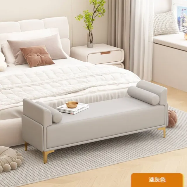 【w燕妮工藝】180*40*40cm(換鞋凳 沙發凳 長條凳 床尾凳 輕奢床尾凳 扶手凳 休息凳 預購15天)