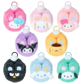 【小禮堂】618 Sanrio 三麗鷗 絨毛造型零錢包吊飾 2025蛋蛋の幸福 Kitty 美樂蒂 大耳狗(平輸品)