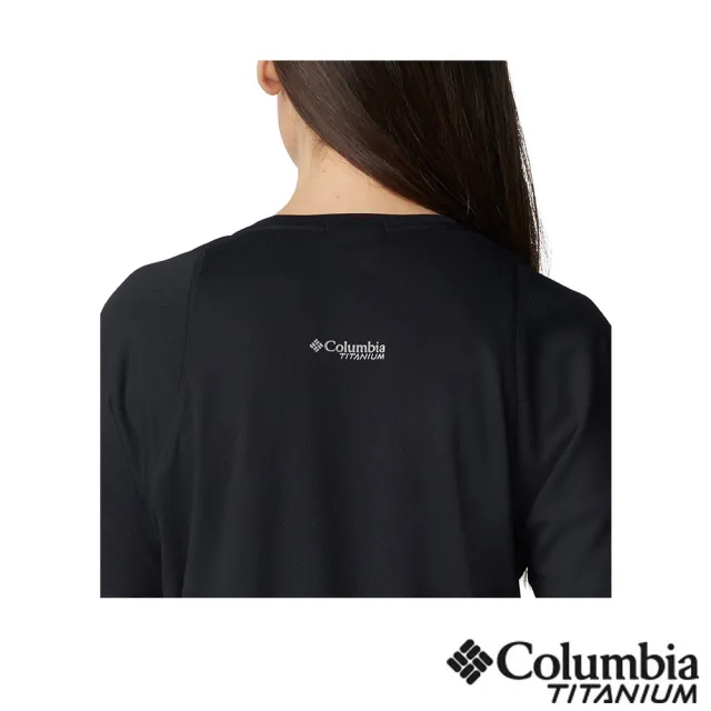 【Columbia 哥倫比亞】女款-超防曬UPF50快排短袖上衣-黑色(UAR55440BK/JS)