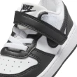 【NIKE 耐吉】休閒鞋 嬰幼 男鞋 女鞋 COURT BOROUGH LOW RECRAFT TD 彈性鞋帶 皮革 白黑色(DV5458131)
