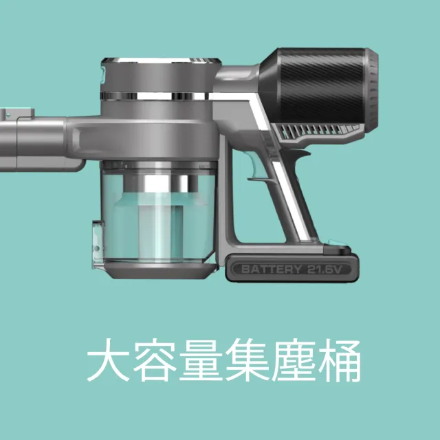 【HERAN 禾聯】20000Pa無線手持吸塵器HVC-23E6B(momo獨家蒂芬妮綠限定色)