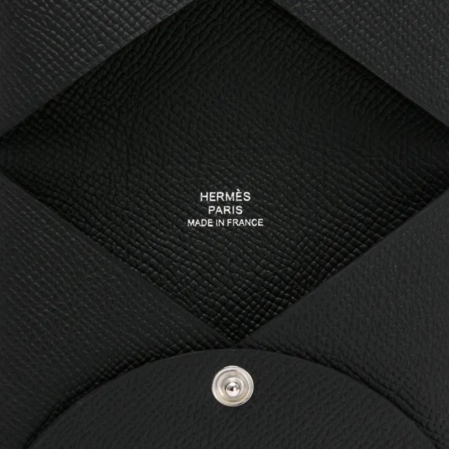 【Hermes 愛馬仕】Calvi card holder(黑)