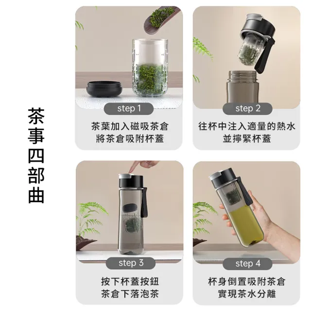 【SUNY】Tritan磁彈水壺 700ml 運動水壺 隨行杯 泡茶杯 茶水分離杯 茶水杯 辦公杯子 沖泡茶杯 冷水壺