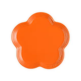 【Le Creuset】瓷器花型淺盤-23cm(亮粉/南瓜橘-無盒)