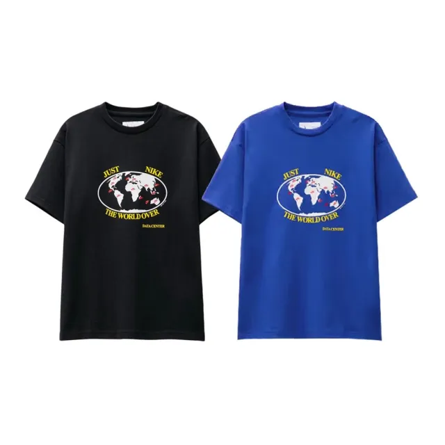 【NIKE 耐吉】Nike Worldover Football T-Shirt 黑色 寶藍 圓領 FB2750-010/480