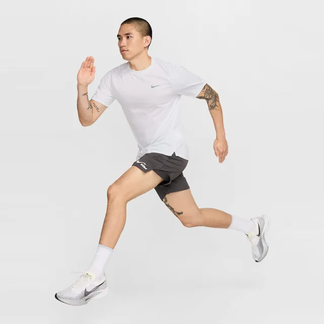 【NIKE 耐吉】短袖上衣 男 運動 慢跑 AS M NK DFADV STRIDE SS TOP 白 HV5204-100