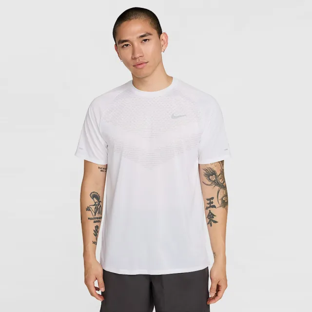 【NIKE 耐吉】短袖上衣 男 運動 慢跑 AS M NK DFADV STRIDE SS TOP 白 HV5204-100(其他規格)