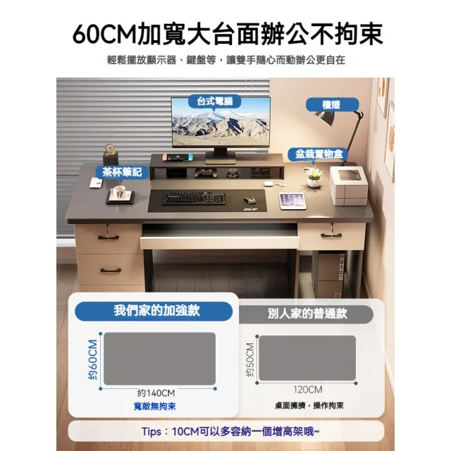 【歐德沐】簡約電腦桌140*60*75cm 加厚板材 加寬桌面 匠心打造(電腦桌 辦公桌 書桌 工作桌 電競桌)