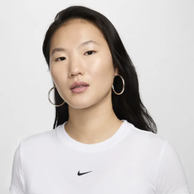 【NIKE 耐吉】短袖上衣 女 運動 AS W NSW NK CHLL KNT MD CRP 白 FV5509-100