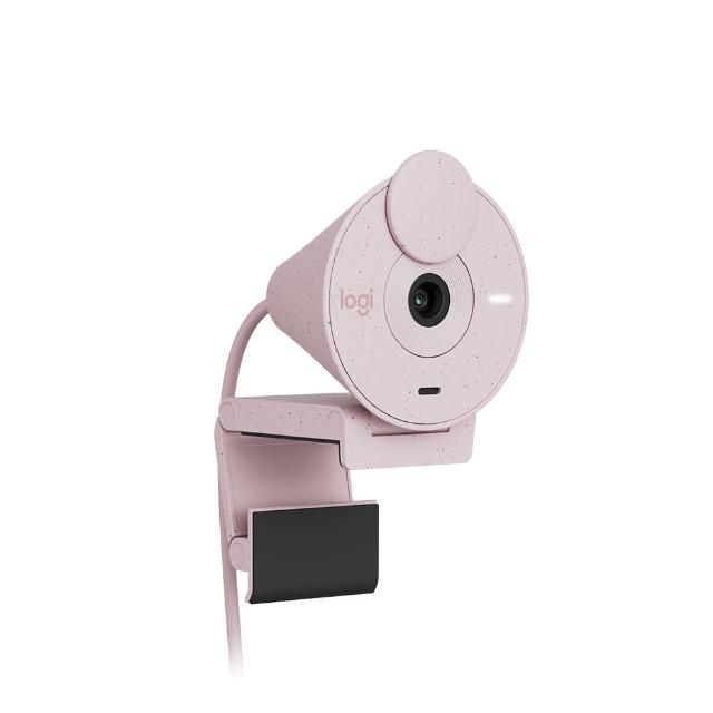 【Logitech 羅技】BRIO 300網路攝影機 視訊鏡頭 視訊攝影機(玫瑰粉)