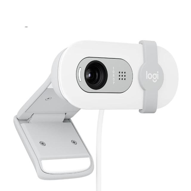 【Logitech 羅技】BRIO 100網路攝影機Webcam(珍珠白)