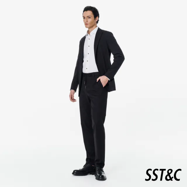 【SST&C】男裝 白色素面織紋修身版襯衫00062502017(換季55折)
