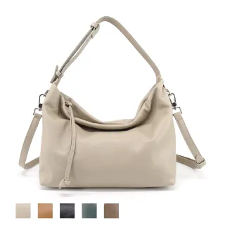 【LouiseC.】Tree House 超質感牛皮輕軟肩背斜背水餃真皮包-5色(真皮包包 YS1107)