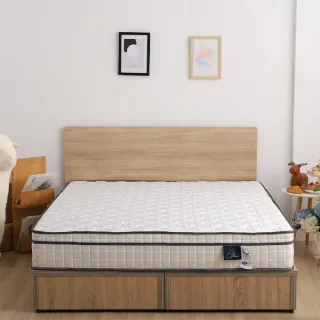 【本木】湯斯 北歐房間三件組 床頭片+二線床墊+六分底-雙大6尺