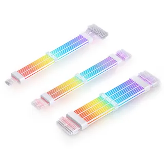 【JONSBO 喬思伯】DY2 ARGB Gen1純白電源延長發光線(免控制器/雙面光/可串接/低功耗/24pin/12+4/8+8)