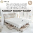 【藤原傢俬】白梧桐雙USB貓抓皮6抽床組5尺雙人(雙USB貓抓床頭+新6抽床底/床架+白色戀人床墊)