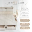 【藤原傢俬】白梧桐雙USB貓抓皮6抽床組5尺雙人(雙USB貓抓床頭+新6抽床底/床架+白色戀人床墊)