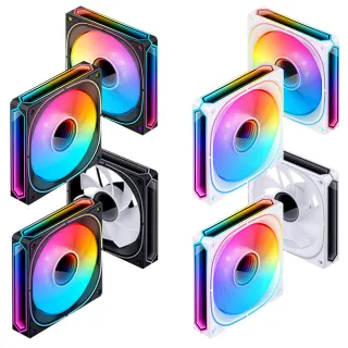 【JONSBO 喬思伯】FR505 ARGB Gen1 全幅式無限鏡風扇(免控制器/專利設計/可串接/5050高彩LED/3年換新)