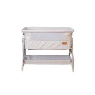 【Mang Mang 小鹿蔓蔓】Face 2 Face嬰兒床邊床 清透Air版(可攜式 嬰兒床 附床墊、收納袋、蚊帳)
