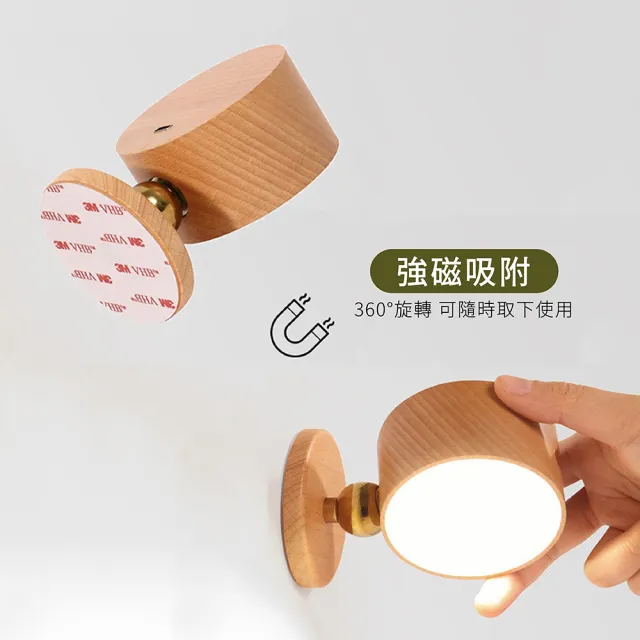 【gin gin】木質閱讀燈 LED燈具 多款可選(可旋轉 磁吸式 鏡前燈 感應燈 化妝燈 床頭燈 照明燈 護眼檯燈)