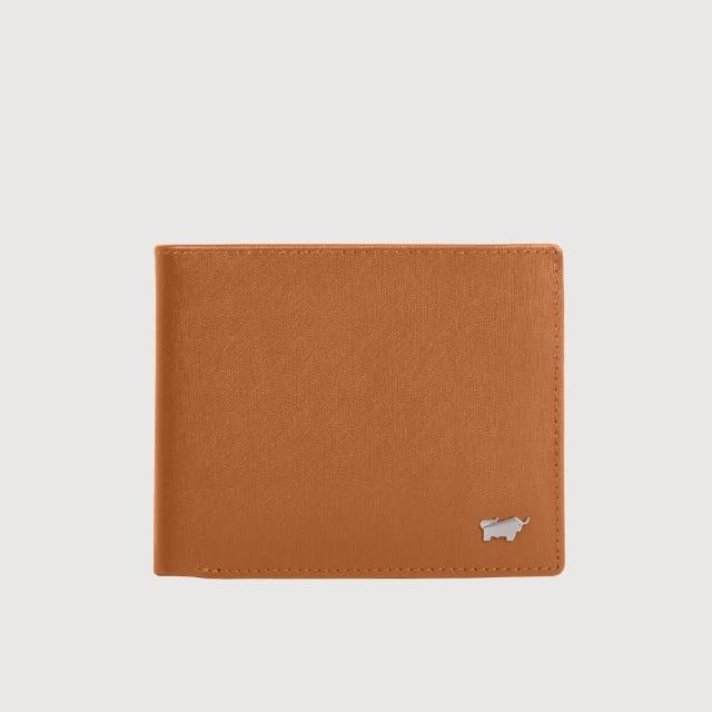 【BRAUN BUFFEL 德國小金牛】HOMME-M 4卡零錢袋皮夾-杏仁巧克力色(BF306-315-SAL) 錢包送禮推薦